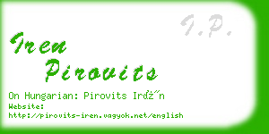 iren pirovits business card